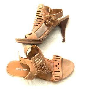 Nine West Tan Leather Sandals